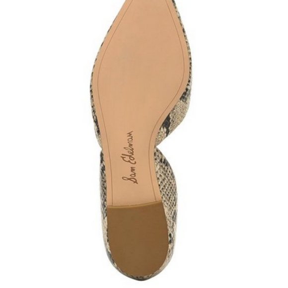 SAM EDELMAN Leather D'Orsay Flat Shoes - Picture 4 of 7